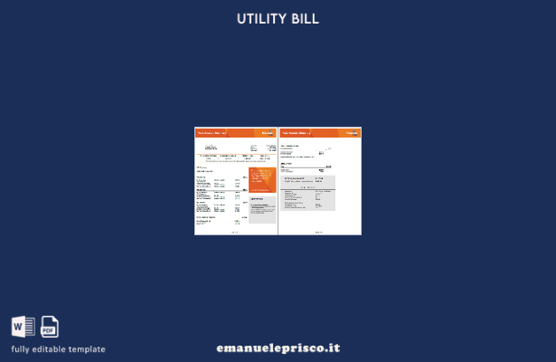 modello di pagine di parole della bolletta delle utenze di Canada Freedom Mobile